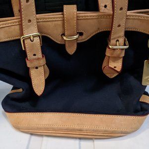 Dooney and Bourke Vintage Navy Blue Canvas Shoulder Bag